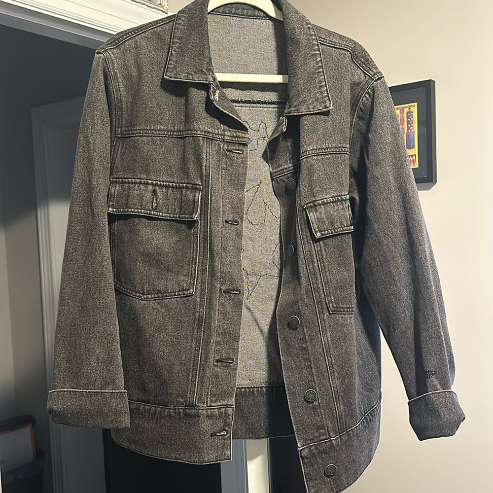 Small Black Ochirly Denim Jacket